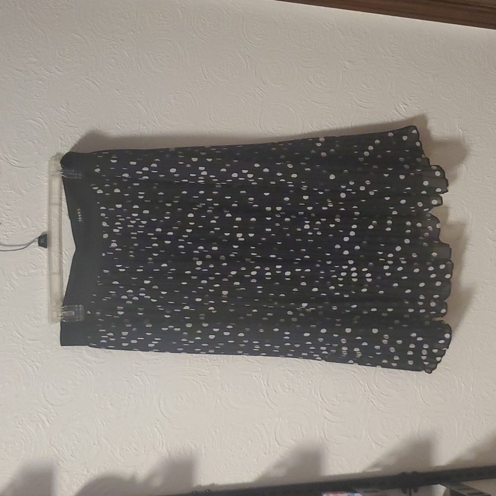 Torrid Black and White Polka Dot Skirt